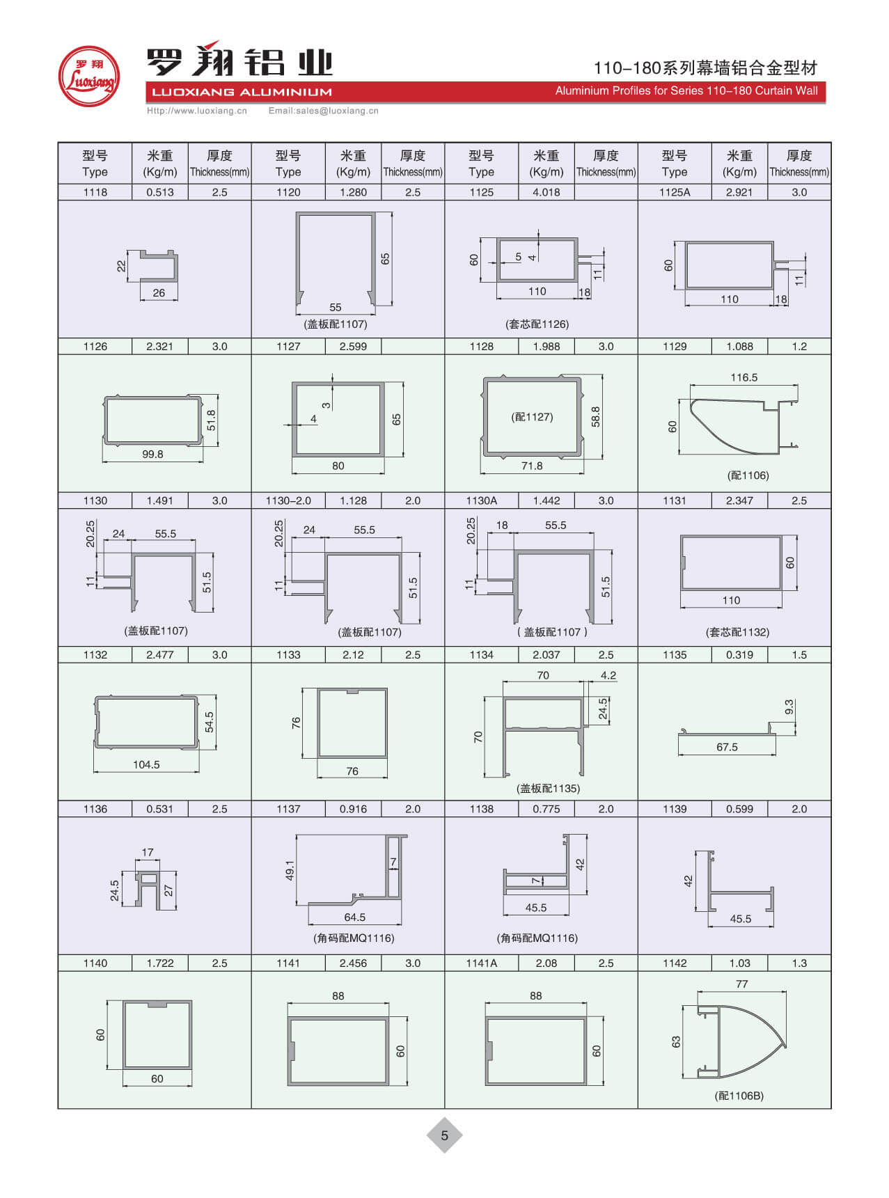 110-180系列常規幕墻